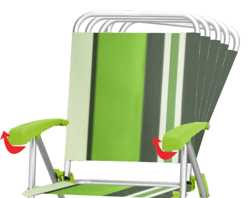 Алуминиев къмпинг стол зелен HG 40164BT