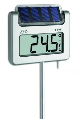 Соларен цифров градински термометър