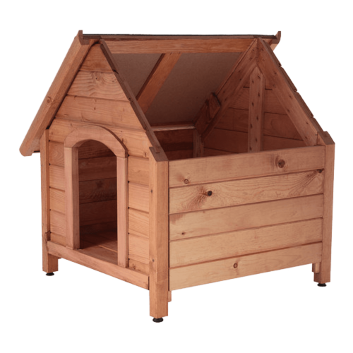 Кафява къща за куче L