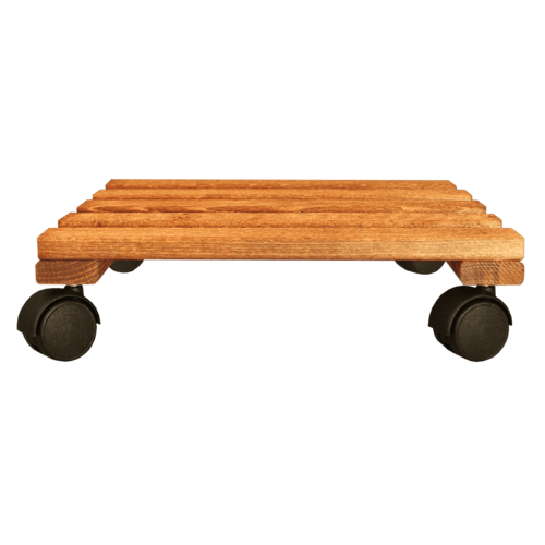 Ролер за саксия 30х30 см оребрен и байцван кафяв