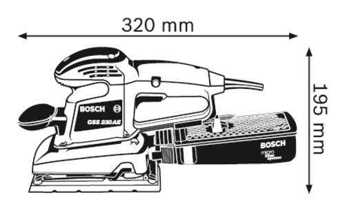Виброшлайф Bosch GSS 230 AE Professional