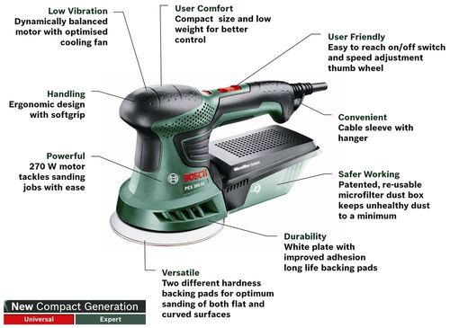 Ексцентършлайф Bosch PEX 300 AE 270 W