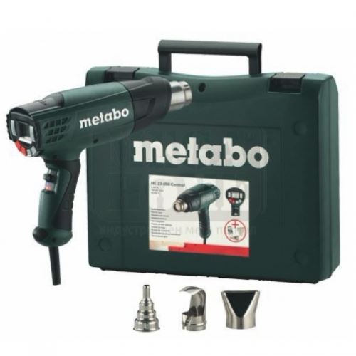 Пистолет за горещ въздух Metabo HE 23-650 Control в куфар с дюзи