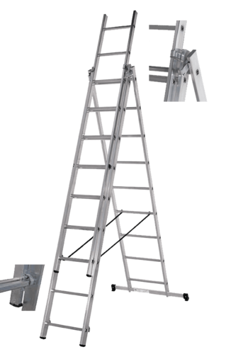 Алуминиева стълба три секторна