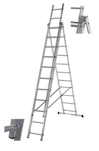 Алуминиева стълба три секторна