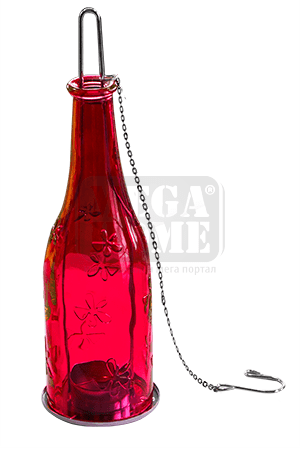 Декоративен фенер CN бутилка цветно стъкло WY210B 7864