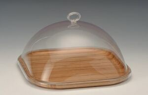 Бамбуков поднос за сирена с акрилен капак AN