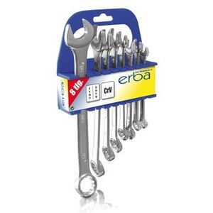 Комплект звездогаечни ключове Erba CrV 8 броя 8 - 19 мм Комплект звездогаечни ключове Erba CrV 8 броя 8 - 19 мм