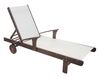 Дървен шезлонг с подлакътник и текстил 200 x 72 x 51 см C2020-megahome.bg