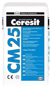 Бяло супер гъвкаво лепило за плочки Ceresit CM 25 Super Flex Бяло супер гъвкаво лепило за плочки Ceresit CM 25 Super Flex