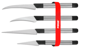 Комплект карвинг ножове извити 4 бр PIRGE (41330)