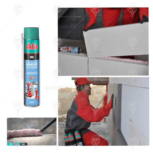 Лепило за изолация Akfix PU-960 NEW ръчно 14 м2