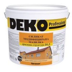 Силикат модифицирана мазилка с драскана структура Deko Д1.5, Д2 Силикат модифицирана мазилка с драскана структура Deko Д1.5, Д2