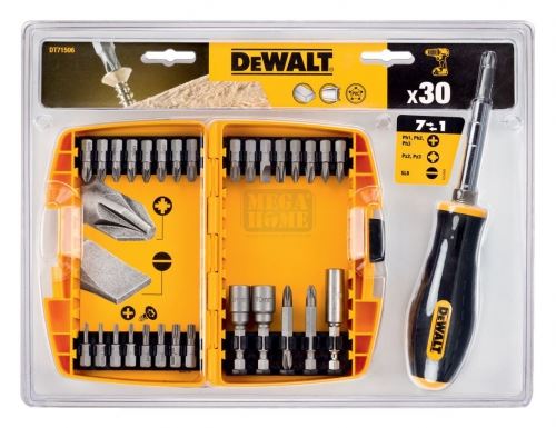 Комплект накрайници и битове с дръжка Dewalt DT71506 30 части