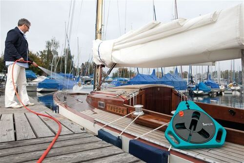 Плосък маркуч roll-fix в касета Gardena Classic 20 м