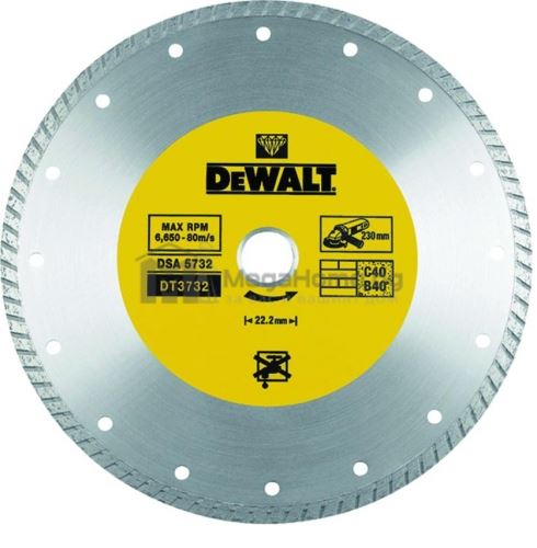Диамантен диск за сухо рязане DeWALT  ф 230 х 22.23 мм