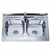 Умивалник за кухня Алпака 800 х 600 х 180 мм с две мивки-megahome.bg