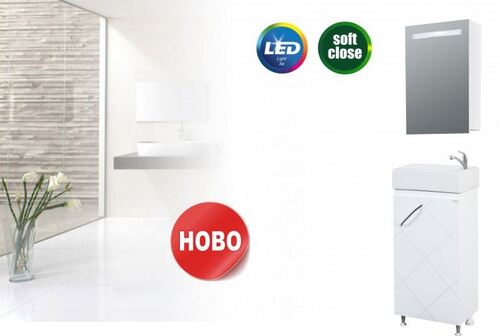 Горен шкаф за баня Кастел с плавно затваряне Makena