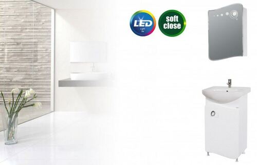 Горен шкаф за баня Бъбъл с плавно затваряне Makena