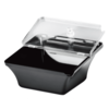 Купа меламин квадрат с капак K-2300 22 x 22 x 8 см черна-megahome.bg