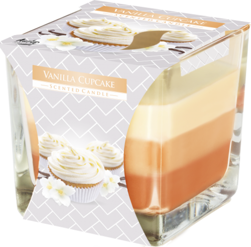 Ароматизирана свещ в чаша с три цвята Bispol