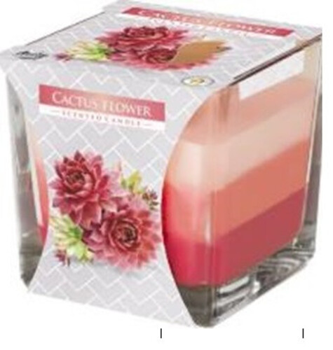 Ароматизирана свещ в чаша с три цвята Bispol