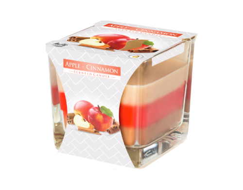 Ароматизирана свещ в чаша с три цвята Bispol