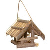 Хранилка за птици с покрив от тръстика 29 х 31 х 36 см-megahome.bg
