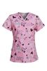 Медицинска дамска туника Bambina розови сърца-megahome.bg