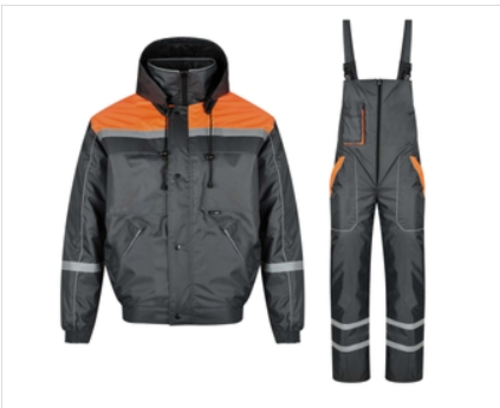 Комплект работен зимен ватиран полугащеризон и яке Gamma