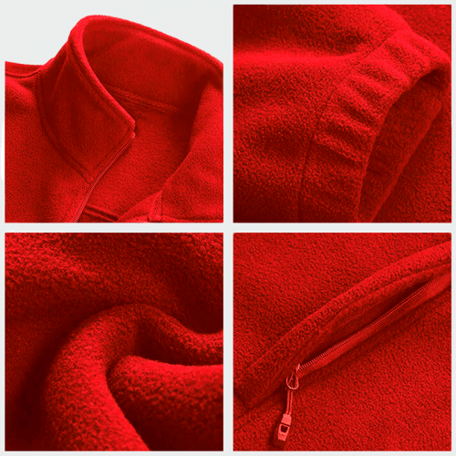 Работна поларена жилетка Hunter червена