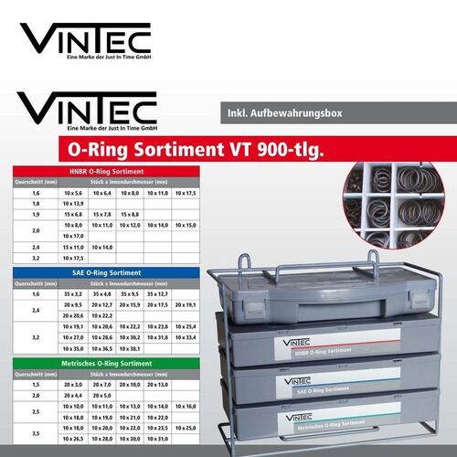 Комплект Гумени уплътнители, 900 броя VINTEC