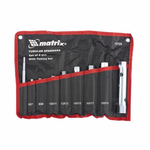 Комплект ключове глухи цилиндрични 6 - 22 мм 8 броя с върток MTX