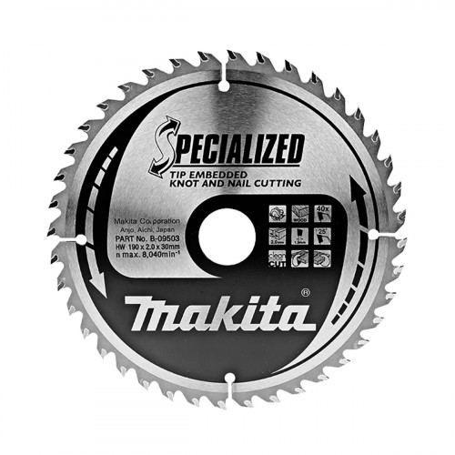 Циркулярен HW диск за дърво Makita 190 мм х 30 мм Specialized