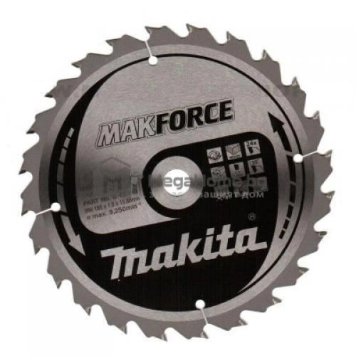 Циркулярен HW диск за дърво Makita 190 мм х 30 мм z24 Makforce