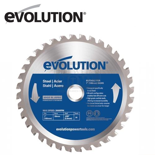 TCT диск за рязане на стомана 180 mm EVOLUTION