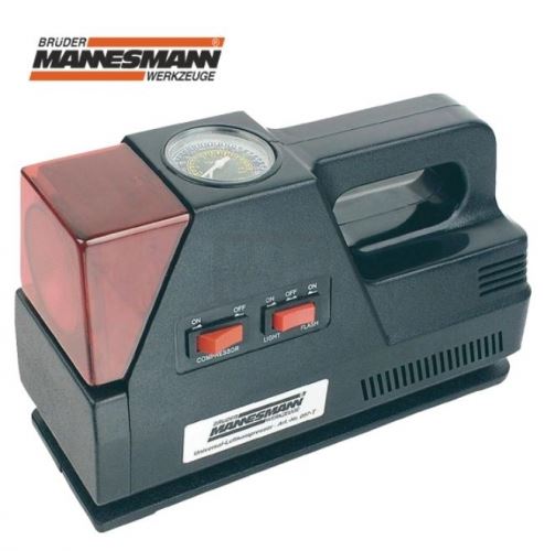 Компресор за гуми с лампа и манометър, 12 V, 17.5 bar
