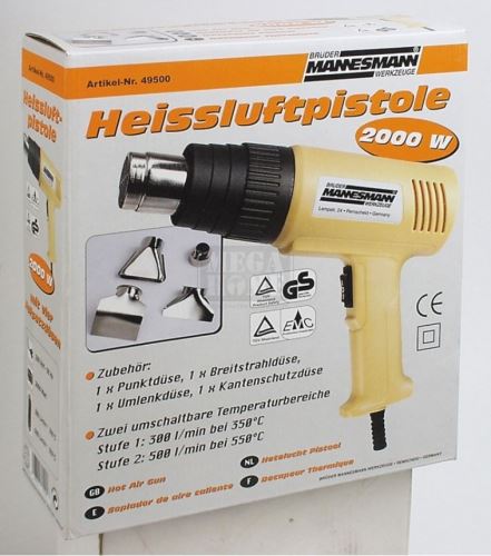 Пистолет за горещ въздух Mannesmann 2000W