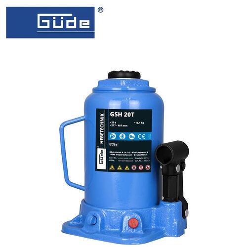 Хидравличен крик тип бутилка GSH 20T капацитет 20 т GÜDE