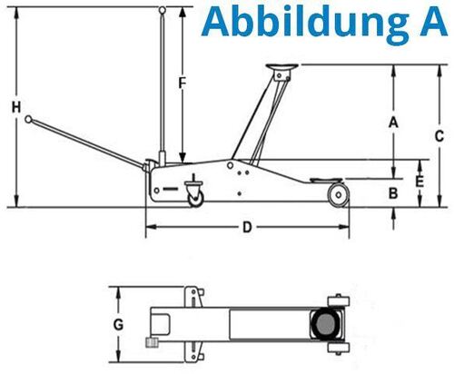 Хидравличен крик тип крокодил 2.5 т GRH 2,5/460 AL GÜDE