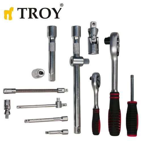 Комплект професионална тресчотка с вложки, 94 части Troy