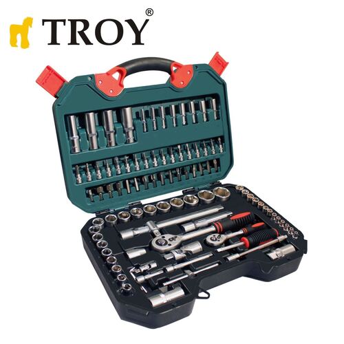 Комплект професионална тресчотка с вложки, 94 части Troy