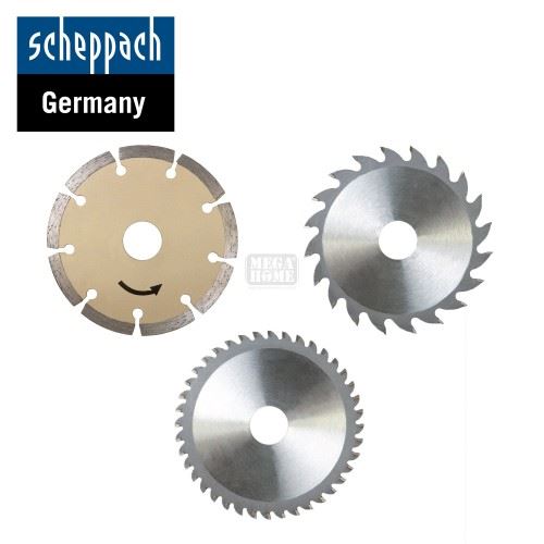 Комплект от 3 циркулярни диска за циркуляр PL285 Scheppach