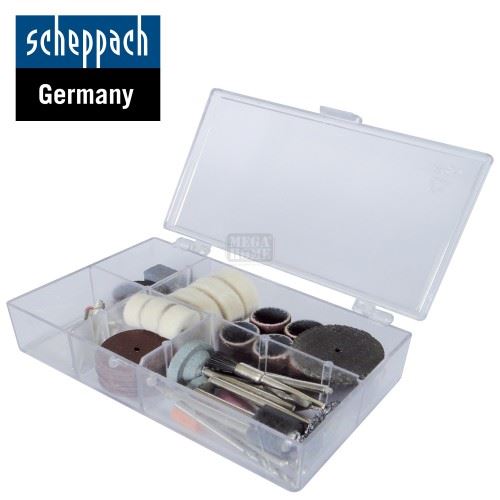 Комплект накрайници за гравиране и шлайфане 64 части Scheppach