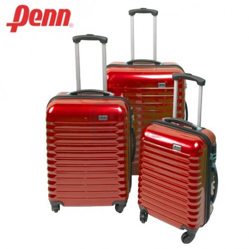Куфар PVC с колелца и телескопична дръжка Penn червен цвят