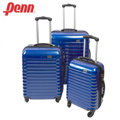Куфар PVC с колелца и телескопична дръжка Penn син цвят
