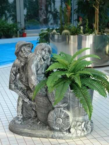 Саксия Рото Момче и момиче с количка 60 x 65 x 45 см