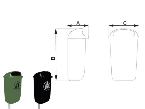 Кошче на стойка Рото 50 л