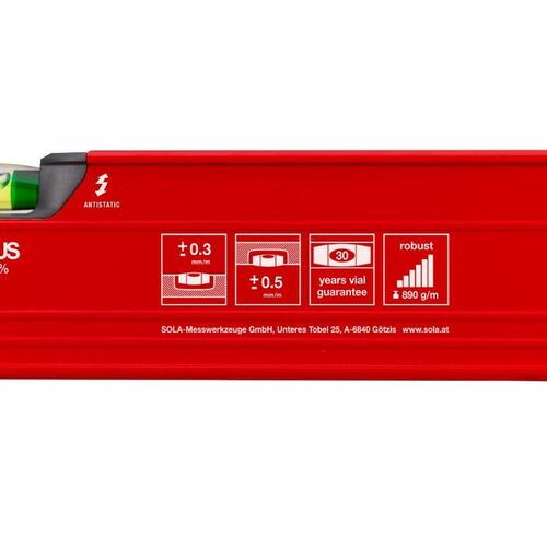 Нивелир алуминиев 1500 мм 0.30 мм / м Sola BIG RED 3 150