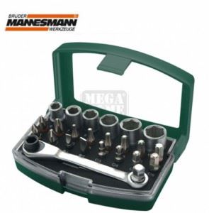 Комплект тресчотка с накрайници 24бр Mannesmann